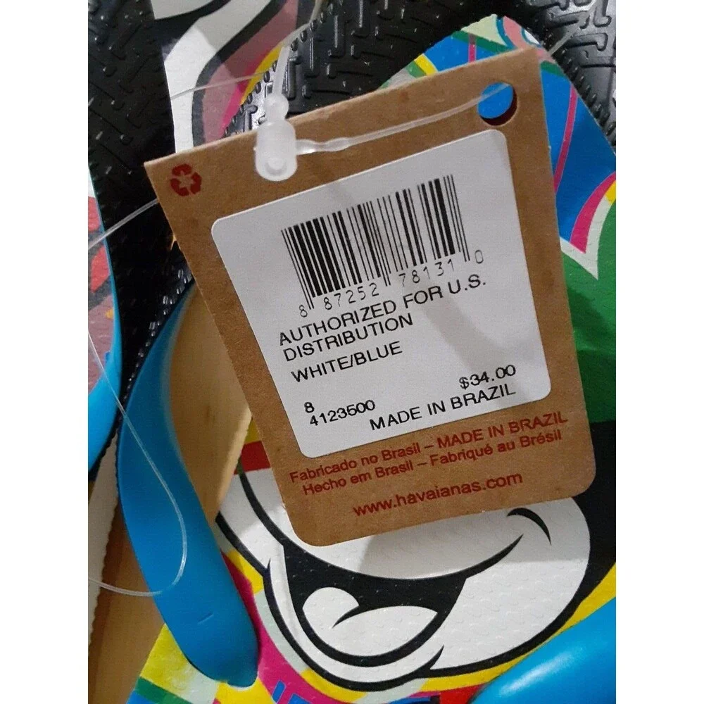 Disney Parks Havaianas Colorful Mickey Mouse Flip Flop Sandals 8 NWT